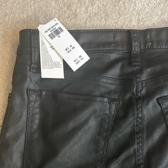 Abercrombie Faux Leather Skinny High Rise Jeans - Picture 4 of 4